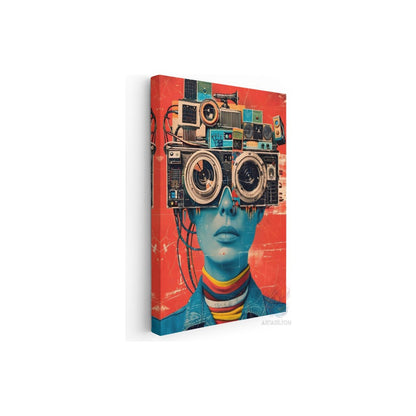 Camerahead Abstract Thought-Provoking Painting Model Canvas Painting Digital Print