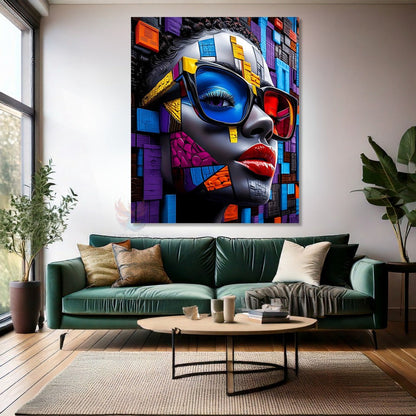 Face on the Wall Canvas Print Painting Wall Art