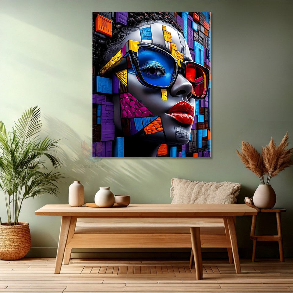 Face on the Wall Canvas Print Painting Wall Art