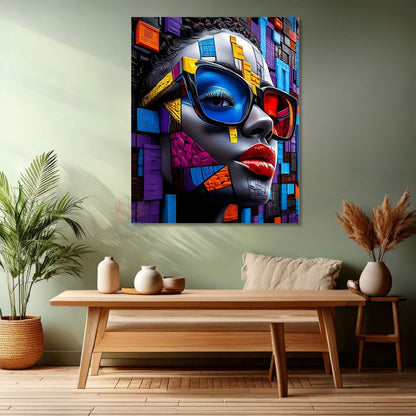 Face on the Wall Canvas Print Painting Wall Art