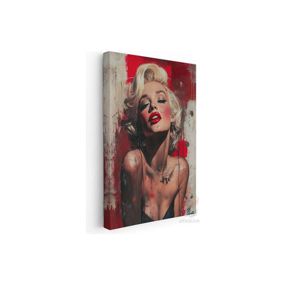 Red and White Wall Art Marilyn Monroe Canvas Print Office Home Art