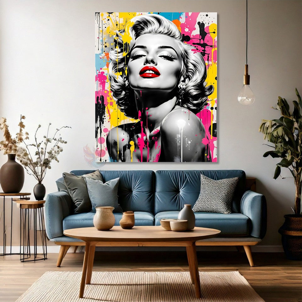Dijital Baskı Marilyn Monroe Kanvas Tablo