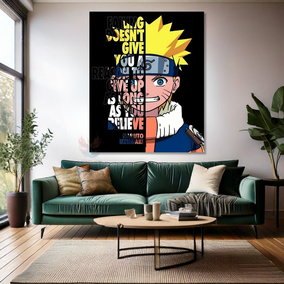 Naruto Anime Canvas Painting, Teen Room Painting, Anime Painting