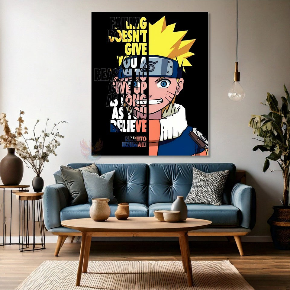 Naruto Anime Canvas Painting, Teen Room Painting, Anime Painting