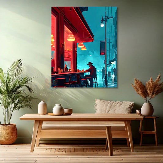 Lonely Man Canvas Painting Modern Living Room Painting Art Painting