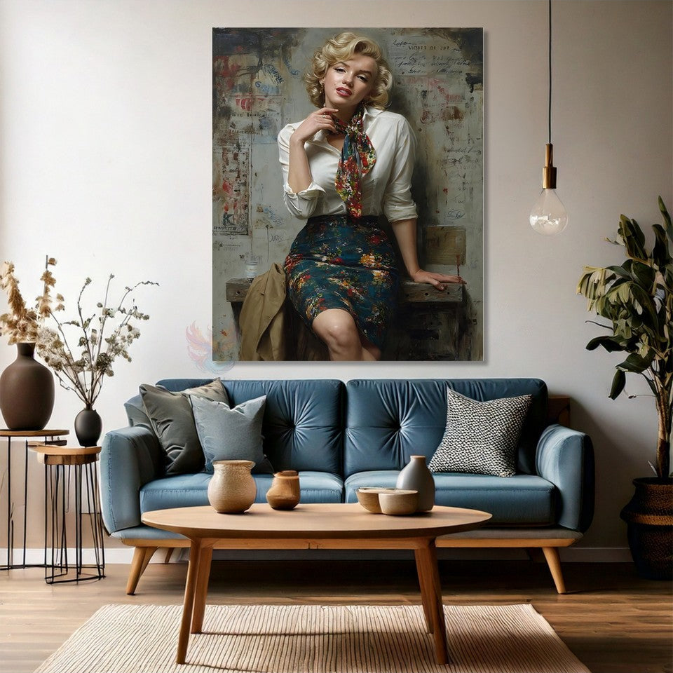 Wall Art Marilyn Monroe Canvas Painting Digital Print Office Home Painting