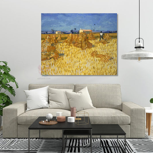 Kanvas Tablo Van Gogh Tablosu Hasat Tablosu Ev Ofis Dekoru Klasik Duvar Tablosu