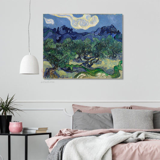 Kanvas Tablo Van Gogh Tablosu Ev Ofis Dekoru Zeytin Ağacı Klasik Duvar Tablosu