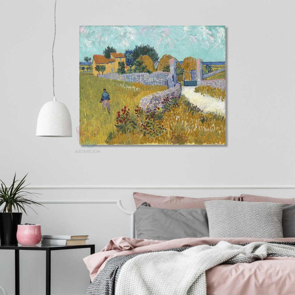 Van Gogh Çiftlik Evi Klasik Kanvas Tablo