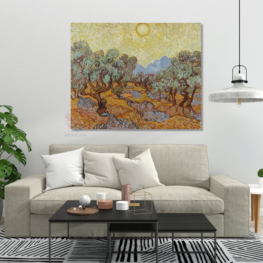 Kanvas Tablo Van Gogh Tablosu Ev Ofis Dekoru Zeytin Ağacı Klasik Duvar Tablosu