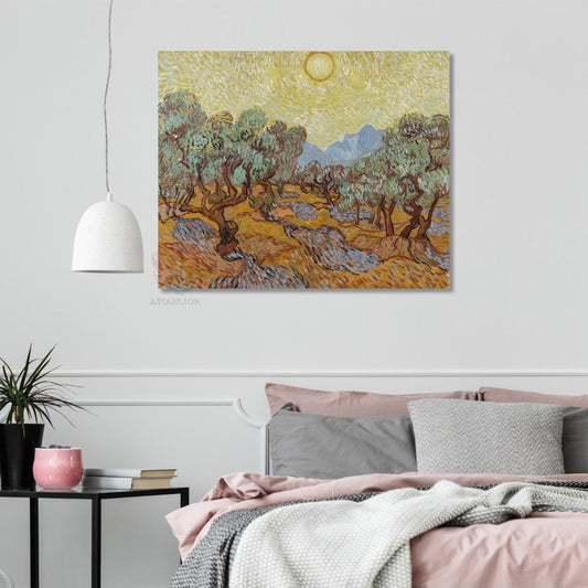 Kanvas Tablo Van Gogh Tablosu Ev Ofis Dekoru Zeytin Ağacı Klasik Duvar Tablosu