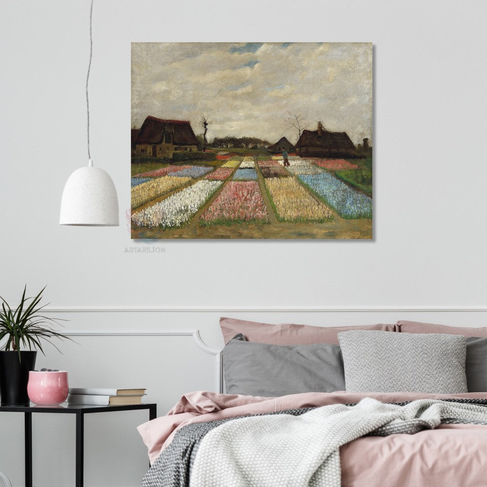 Van Gogh Renkli Çiçekler Klasik Kanvas Tablo