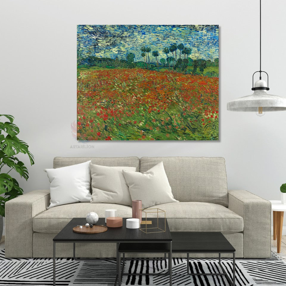 Van Gogh Tarla Görseli Klasik Kanvas Tablo