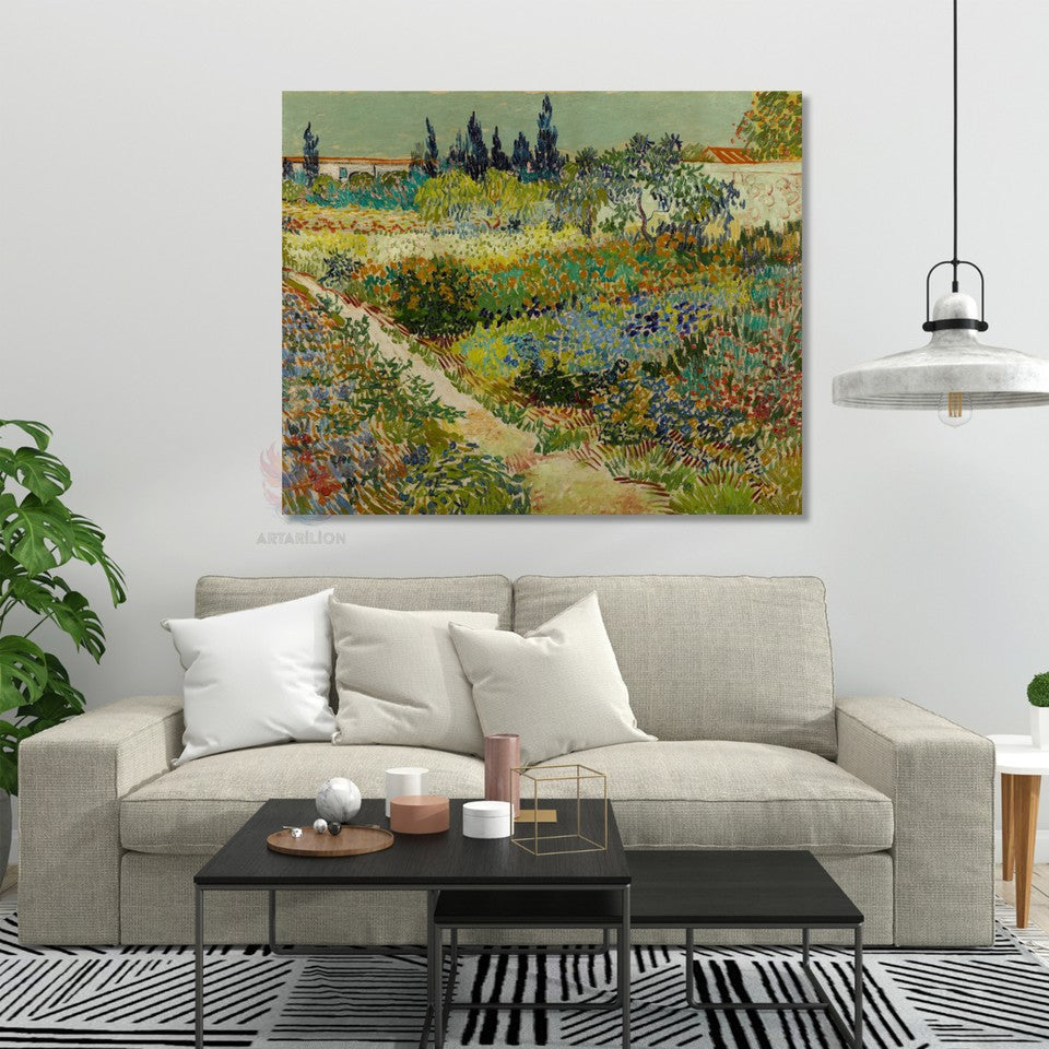Van Gogh Bahçe Manzarası Klasik Kanvas Tablo