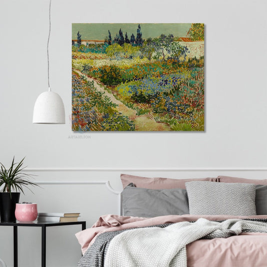 Kanvas Tablo Van Gogh Tablosu Ev Ofis Dekoru Bahçe Manzarası Klasik Duvar Tablosu