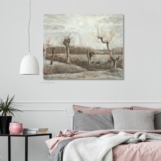 Kanvas Tablo Van Gogh Tablosu Ev Ofis Dekoru Kurumuş Topraklar Klasik Duvar Tablosu