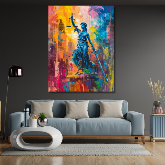 Dijital Baskı Kanvas Adalet Tablosu Ofis Tablosu Avukatlık Hukuk Bürosu Tablosu Kanvas Tablo