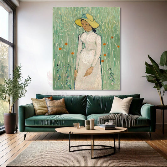 Van Gogh Kanvas Tablo Kanvas Duvar Tablosu Empresyonizm Tablo Girl in White