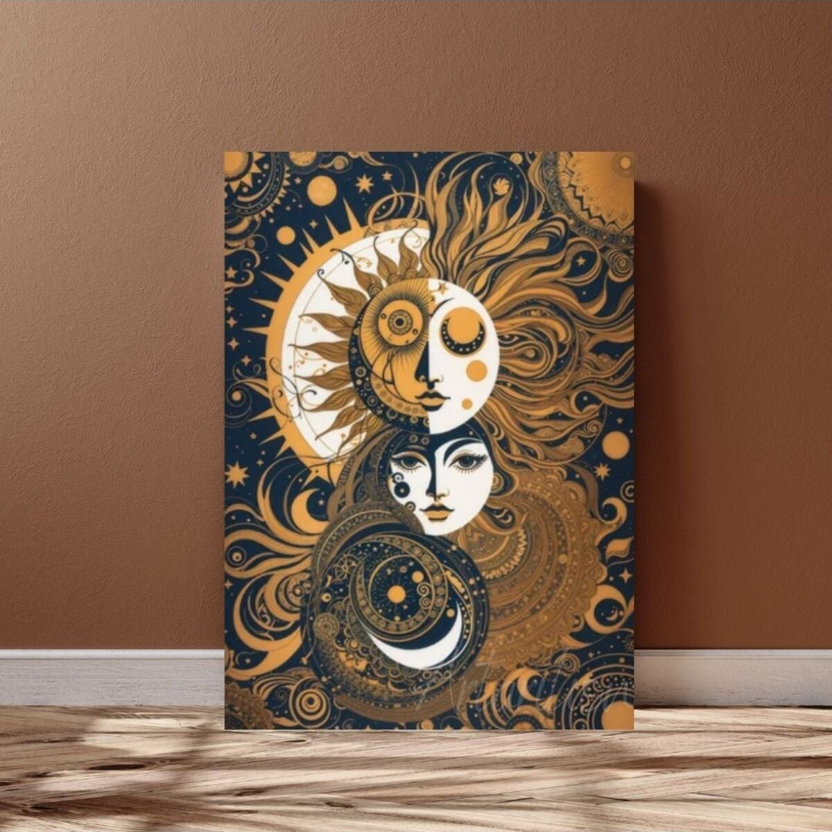 Canvas Digital HD Print Canvas Painting Celestial Mystical Woman Wall Painting