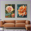 Canvas HD Digital Print Flower Painting Living Room Painting Stylish Elegant Colorful Canvas Painting
