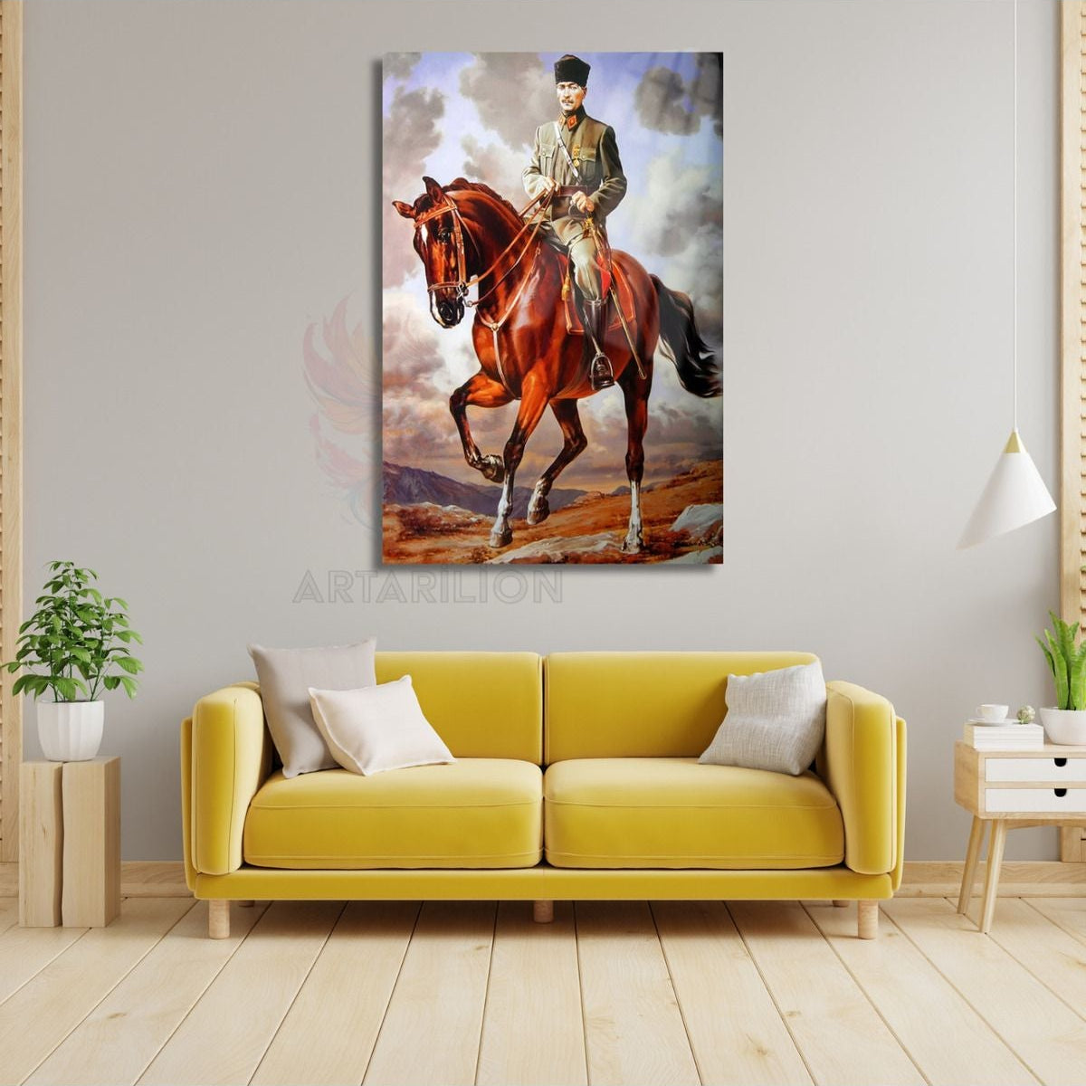 Atatürk Visual Unbreakable Glass Wall Painting Unbreakable Glass Painting Home Office Decor