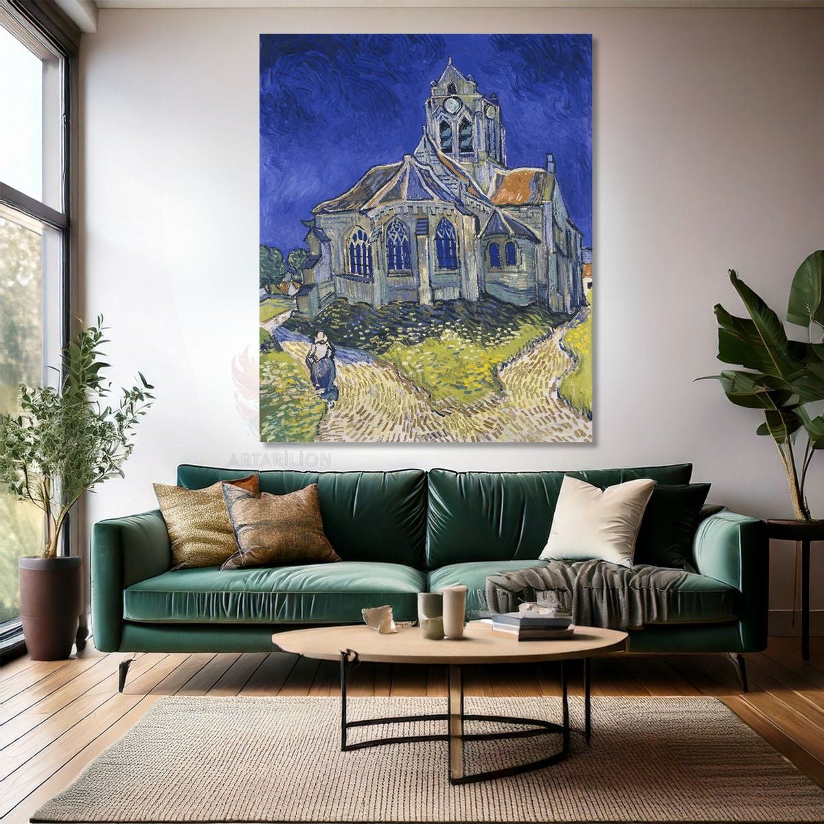 Van Gogh Kanvas Tablo Kanvas Duvar Tablosu Empresyonizm Tablo Auvers Kilisesi