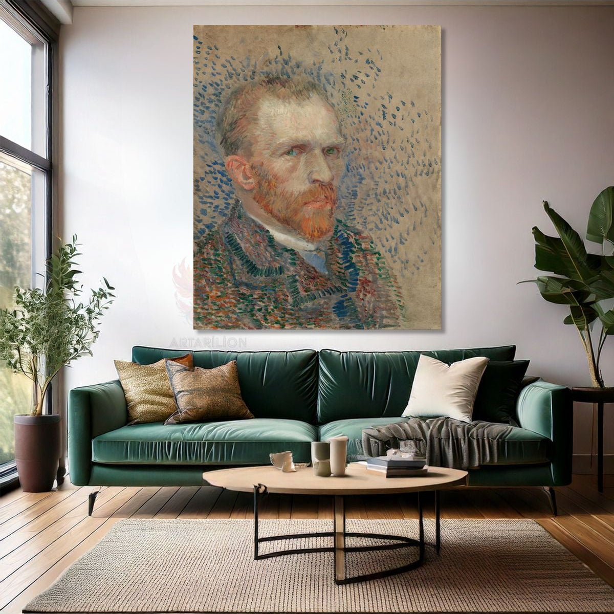 Van Gogh Empresyonizm Oto Portre 1887 Kanvas Tablo
