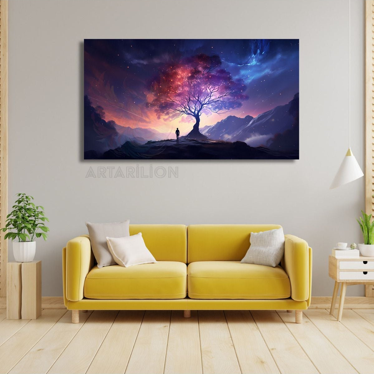 Canvas Painting Design Landscape Tree Visual Digital Printing Canvas Painting Living Room Decor
