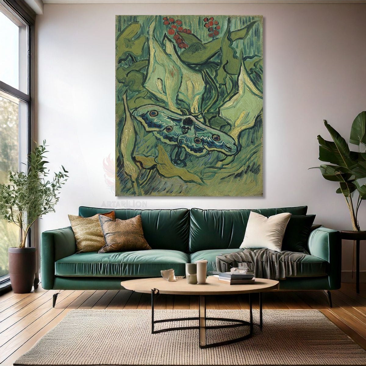 Van Gogh Empresyonizm Kelebek Kanvas Tablo