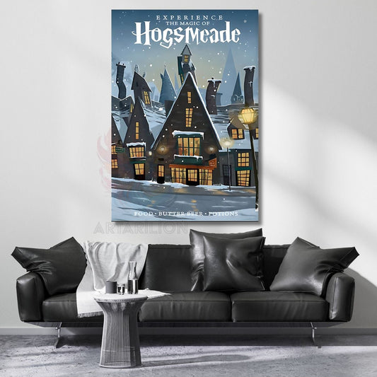 Harry Potter Kanvas Tablo Hogsmeade Kar Temalı Tablo Film Dizi Temalı Tablo