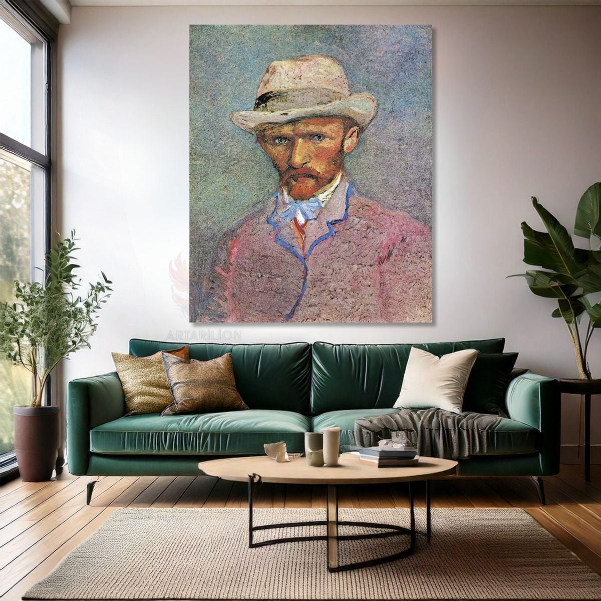 Van Gogh Dijital Baskı Self Portrait Empresyonizm Kanvas Tablo