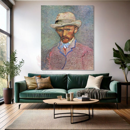 Van Gogh Kanvas Tablo Dijital Baskı Kanvas Duvar Tablosu Self Portrait Empresyonizm Tablo