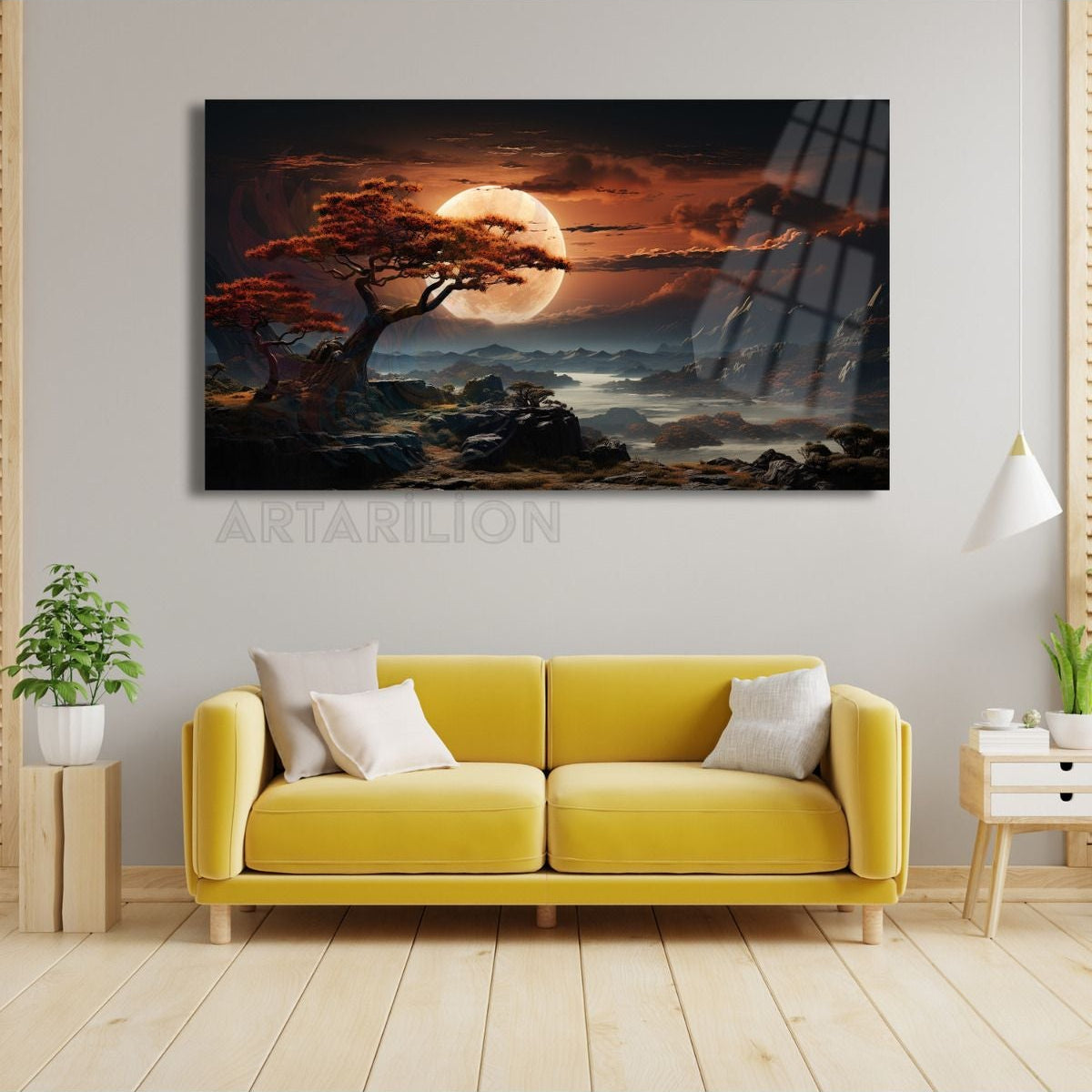 Sunset Unbreakable Glass Painting HD High Quality Digital Print Wall Painting New Home Gift