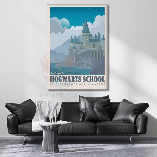 Harry Potter Kanvas Tablo Hogwards Okulu Temalı Tablo Film Dizi Temalı Tablo