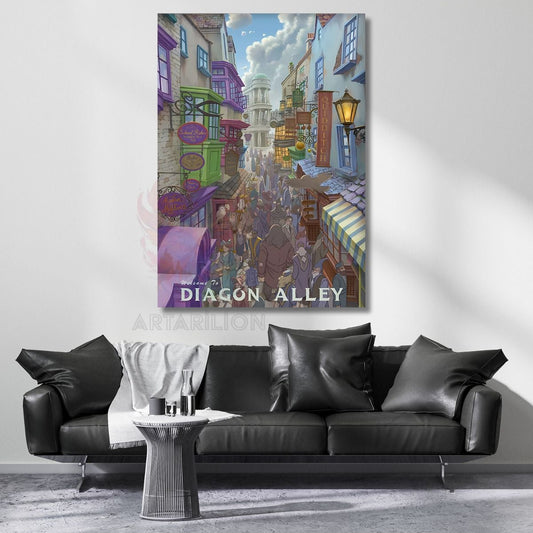 Kanvas Tablo Harry Potter Tablo Diagon Alley Dijital Baskı Kanvas Tablo Film Temalı Tablo