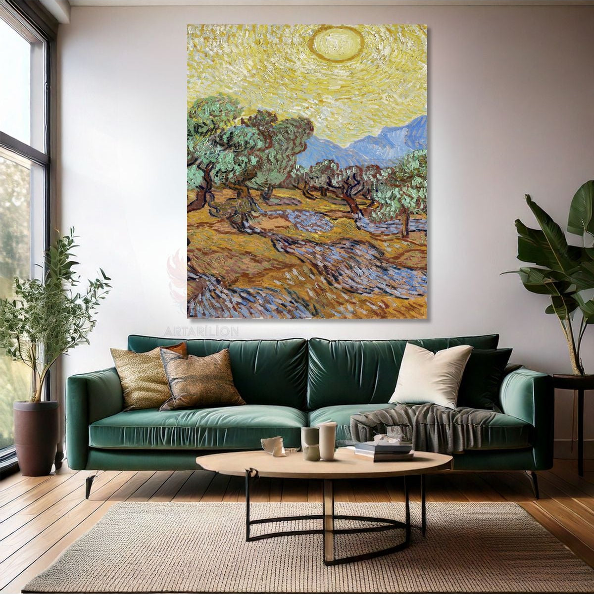 Van Gogh Dijital Baskı Empresyonizm Oturma Odası Kanvas Tablo