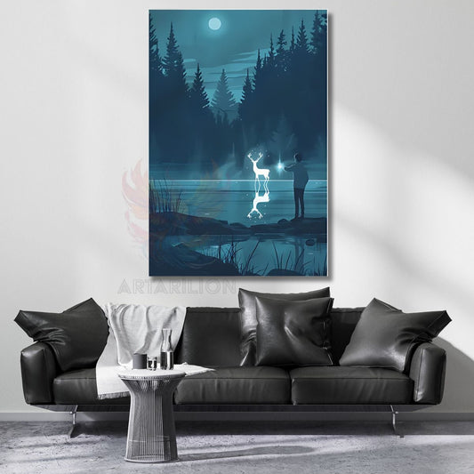 Harry Potter Patronus Kanvas Tablo Dizi Film Tablosu Harry Potter Temalı Tablo