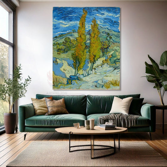 Van Gogh Kanvas Tablo Kanvas Duvar Tablosu Yağlı Boya Görünümlü Empresyonizm Sanat Akımı Tablo