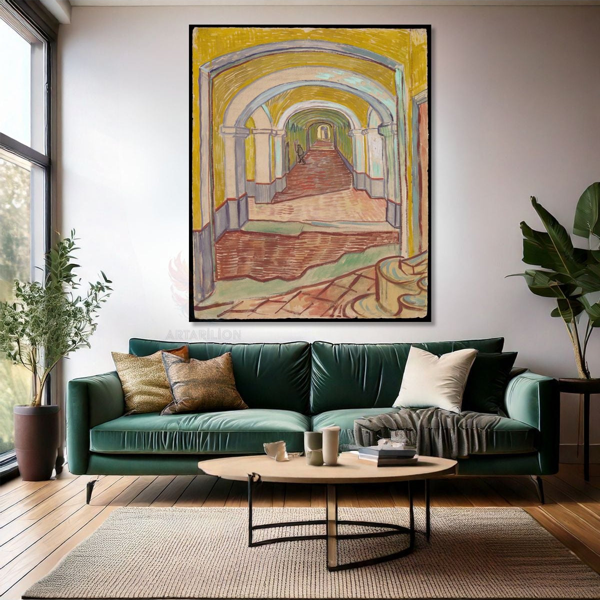 Van Gogh Empresyonizm Corridor In The Asylum Kanvas Tablo