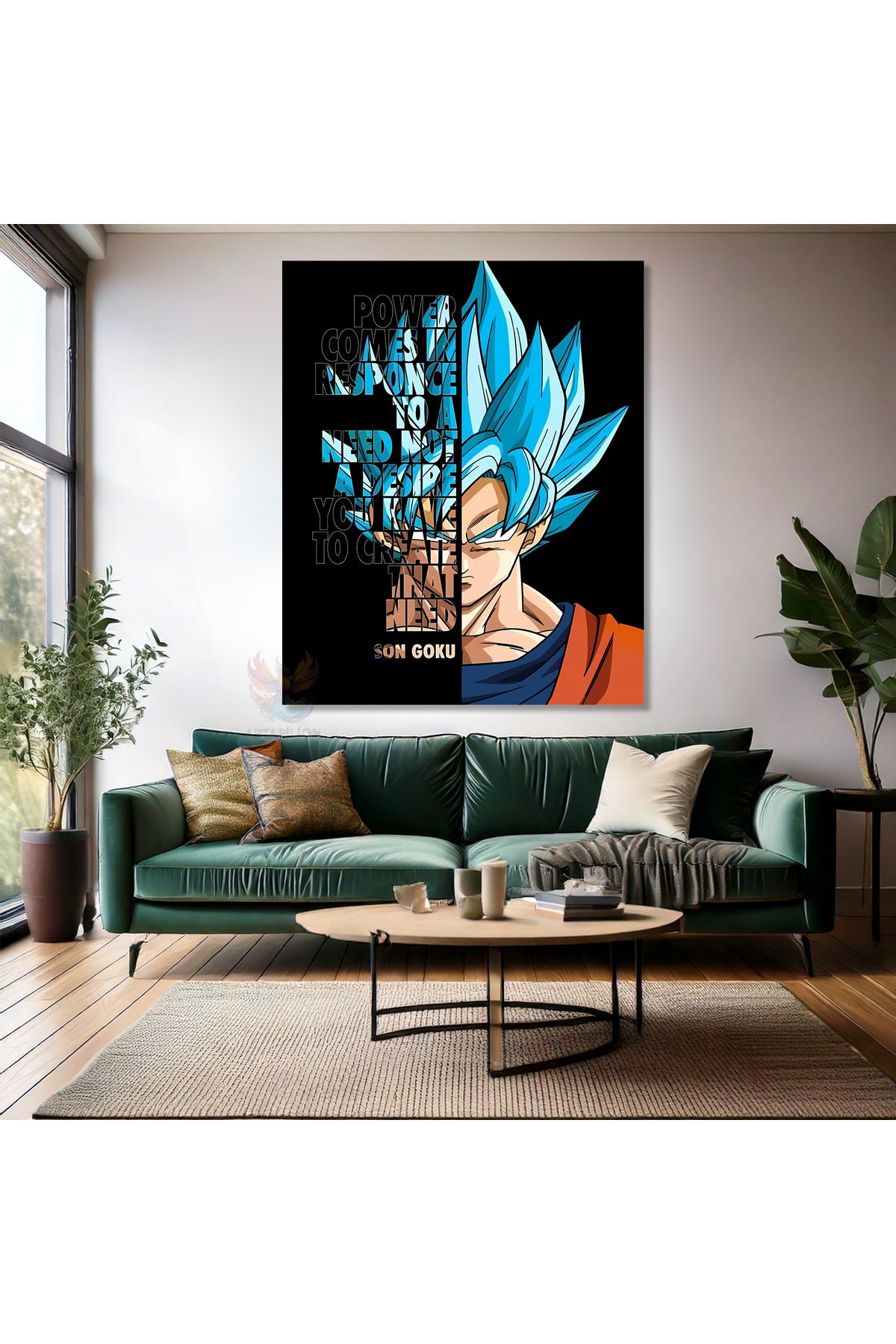 Goku Anime Modeli Dijital Baskı Oyun Odası Kanvas Tablo