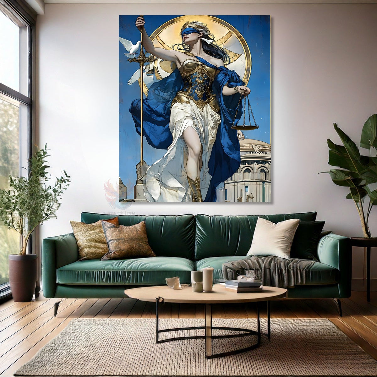 Canvas Law Painting, Law Office Painting, Justice Themed Painting, Lawyer's Painting