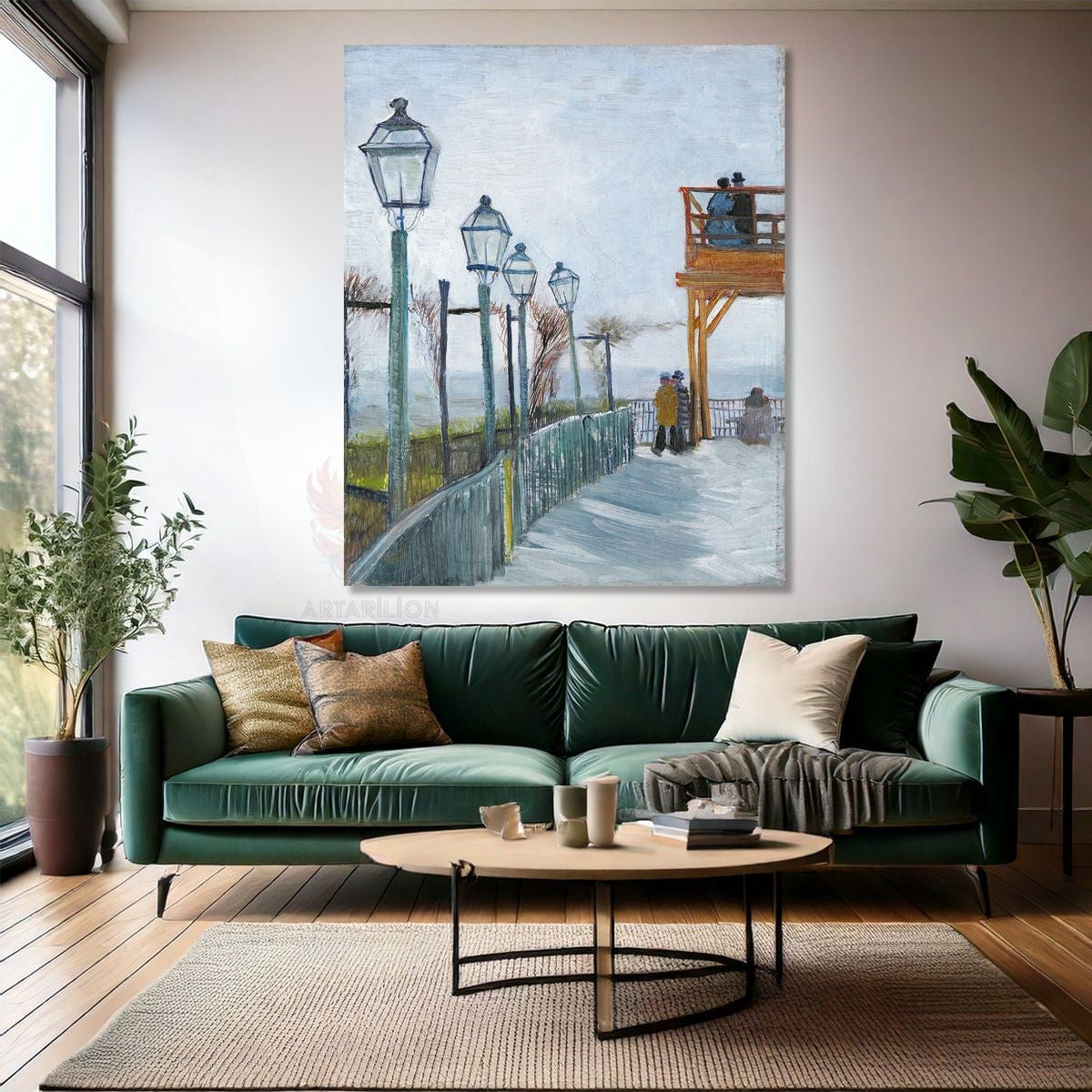 Van Gogh Empresyonizm Vangogh-1 Kanvas Sade Tablo