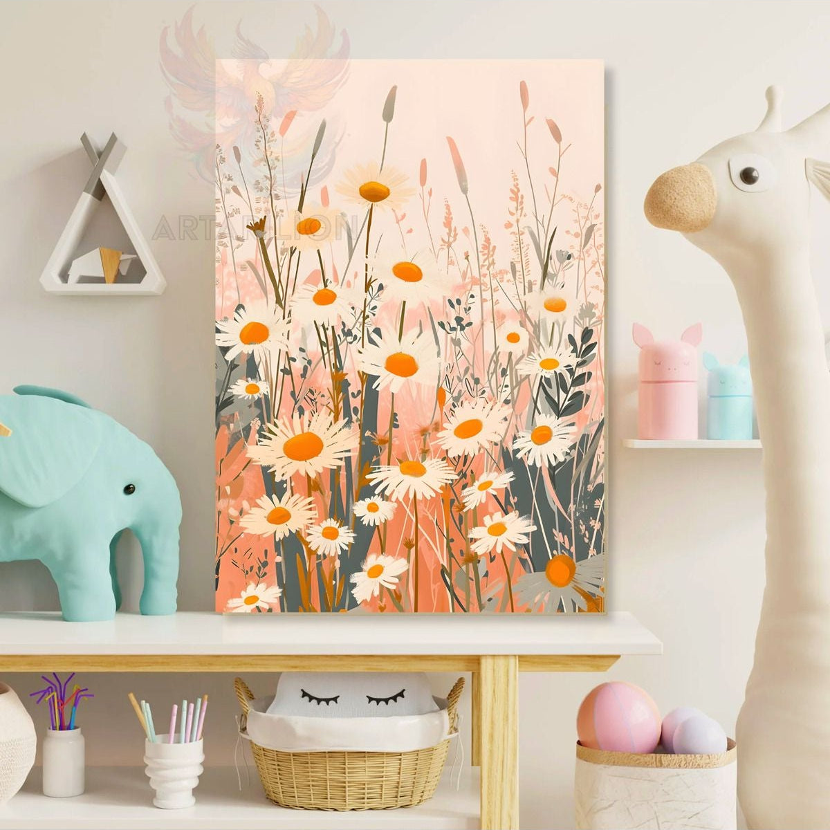 Canvas Daisies Flower Print Painting Gift Wall Decor Kids Room Painting