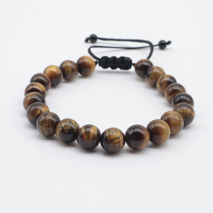 Natural Stone Tiger Eye Men's Bracelet