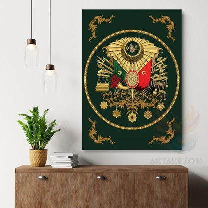 Ottoman Tughra Canvas Painting Wall Art Modern Home Decor Canvas Living Room Painting