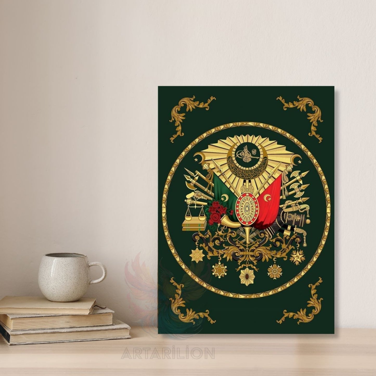 Ottoman Tughra Canvas Painting Wall Art Modern Home Decor Canvas Living Room Painting