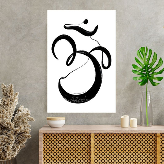 Canvas Digital HD Print Canvas Painting Om Symbol Wall Art