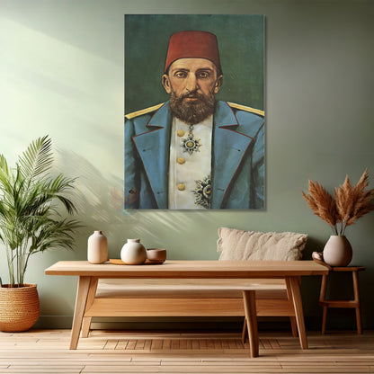 Kanvas Tablo Ev Ofis Duvar Tablosu Abdulhamit Portresi Yeni Ev Hediyesi Kanvas Ev Dekoru