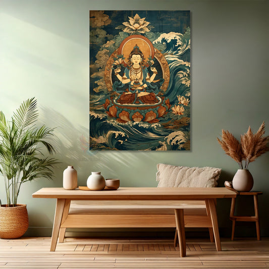 Kanvas Tablo Ev Ofis Duvar Tablosu Hindistan Buddha Yeni Ev Hediyesi Kanvas Ev Dekoru
