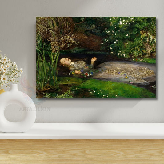 Kanvas Tablo John Everett Millais OPHELIA Tablosu Ev Ofis Dekoru Klasik Duvar Tablosu Baskı Tablo